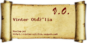 Vinter Otília névjegykártya